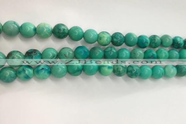 CWB877 15.5 inches 8mm round howlite turquoise beads wholesale