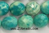 CWB881 15.5 inches 6mm faceted round howlite turquoise beads