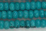 CWB901 15.5 inches 2*4mm faceted rondelle howlite turquoise beads