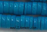 CWB907 15.5 inches 3*8mm tyre howlite turquoise beads wholesale