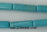 CWB915 15.5 inches 4*13mm tube howlite turquoise beads wholesale