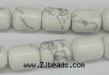 CWB94 15.5 inches 12*16mm drum natural white howlite beads