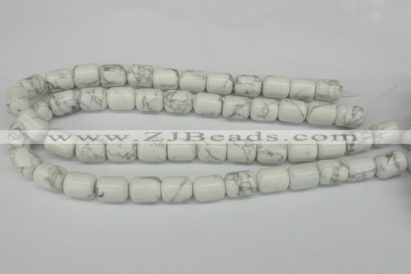 CWB94 15.5 inches 12*16mm drum natural white howlite beads