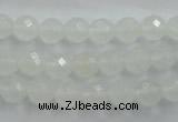 CWH03 15.5 inches 8mm faceted round white jade beads wholesale