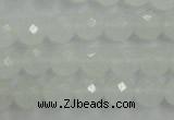 CWH04 15.5 inches 10mm faceted round white jade beads wholesale