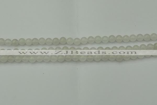 CWH51 15.5 inches 6mm round white jade beads wholesale