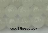 CWH54 15.5 inches 12mm round white jade beads wholesale