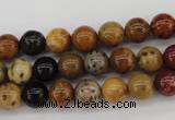 CWJ281 15.5 inches 7mm round wood jasper gemstone beads wholesale