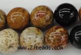 CWJ284 15.5 inches 16mm round wood jasper gemstone beads wholesale