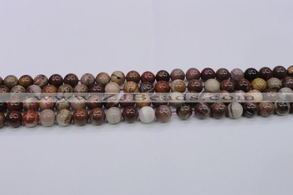 CWJ403 15.5 inches 10mm round wood jasper gemstone beads wholesale