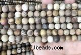 CWJ441 15.5 inches 6mm round matte wood jasper beads wholesale