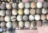 CWJ445 15.5 inches 14mm round matte wood jasper beads wholesale