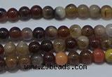 CWJ500 15.5 inches 4mm round Xinjiang wood jasper beads wholesale