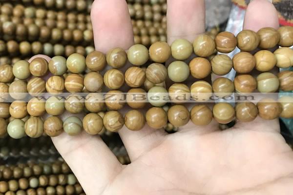 CWJ512 15.5 inches 8mm round wooden jasper beads wholesale