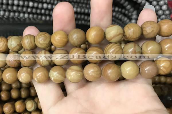 CWJ515 15.5 inches 14mm round wooden jasper beads wholesale