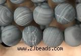 CWJ557 15.5 inches 6mm round matte coffee wood jasper beads wholesale