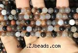 CWJ569 15.5 inches 6mm round Arizona petrified wood jasper beads