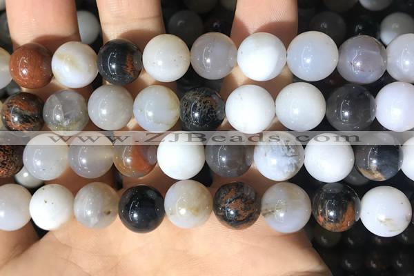 CWJ572 15.5 inches 12mm round Arizona petrified wood jasper beads