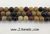 CWJ585 15.5 inches 14mm round wooden jasper beads wholesale