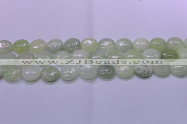 CXJ226 15.5 inches 18mm flat round New jade beads wholesale