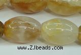 CYC125 15.5 inches 18*25mm rice yellow crystal quartz beads