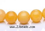 CYJ01 16 inches 4mm round yellow jade gemstone beads Wholesale