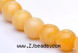 CYJ05 12mm round 16 inches yellow jade gemstone beads Wholesale