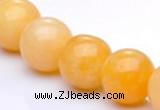 CYJ08 18mm round 16 inches yellow jade gemstone beads Wholesale