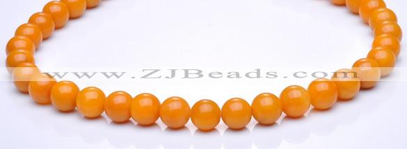 CYJ14 16 inches 12mm round yellow jade gemstone beads Wholesale