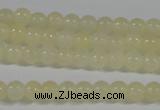 CYJ159 15.5 inches 4mm round yellow jade beads wholesale