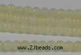 CYJ159 15.5 inches 4mm round yellow jade beads wholesale