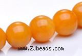 CYJ16 16mm round 16 inches yellow jade gemstone beads Wholesale