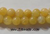 CYJ252 15.5 inches 8mm round yellow jade beads wholesale