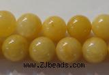 CYJ254 15.5 inches 12mm round yellow jade beads wholesale