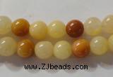 CYJ262 15.5 inches 8mm round mixed color yellow jade beads wholesale