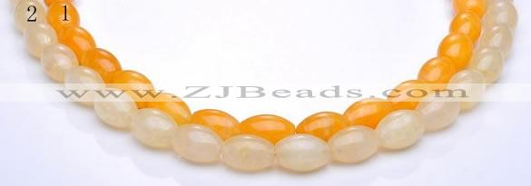 CYJ34 16 inch 10*14mm rice yellow jade gemstone beads Wholesale