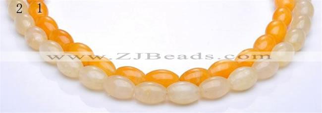 CYJ35 16 inch 13*18mm rice yellow jade gemstone beads Wholesale