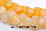 CYJ42 16 inch 9*12mm dumbbell-shaped yellow jade gemstone beads