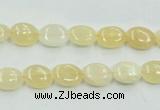 CYJ59 15.5 inches 8*10mm oval yellow jade gemstone beads wholesale