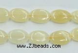 CYJ60 15.5 inches 10*14mm oval yellow jade gemstone beads wholesale