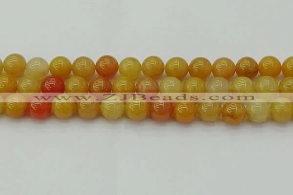 CYJ625 15.5 inches 14mm round yellow jade beads wholesale