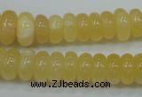 CYJ65 15.5 inches 6*12mm rondelle yellow jade beads wholesale