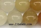 CYJ658 15 inches 10mm round yellow jade beads