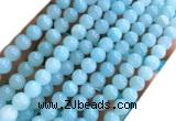 CYJ675 15 inches 8mm round dyed yellow jade beads wholesale