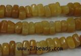 CYJ70 15.5 inches 5*8mm nuggets yellow jade beads wholesale