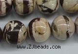 CZJ254 15.5 inches 16mm round zebra jasper beads wholesale