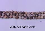 CZJ261 15.5 inches 6mm round matte zebra jasper beads