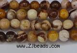 CZJ270 15.5 inches 4mm round zebra jasper beads wholesale