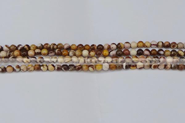 CZJ270 15.5 inches 4mm round zebra jasper beads wholesale