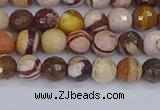 CZJ279 15.5 inches 6mm faceted round zebra jasper beads